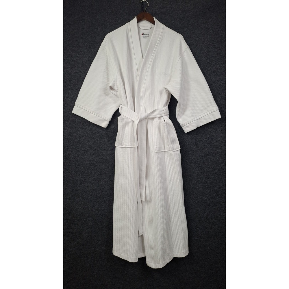 All White Carnival Cruise Bathrobe Spa Robe One Size Unisex Basket Weave